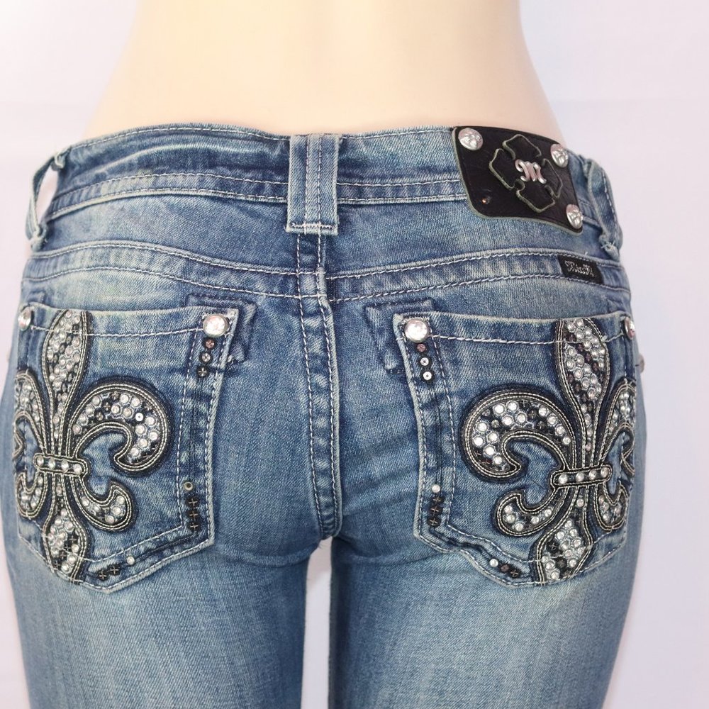 MISS ME DISTRESSED JP6220BV BOOT LEG JEAN 27 - Picture 5 of 5